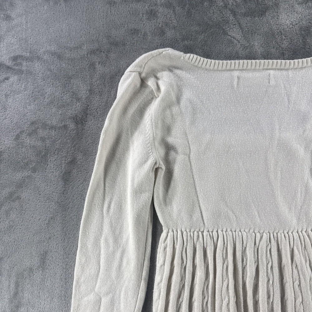 Hollister Babydoll‎ Top Sweater Women's XS White Cream Y2K Bella Swan 2000s - Picture 13 of 16